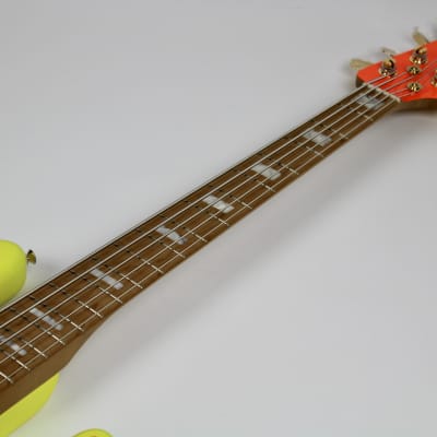 Fender MonoNeon Jazz Bass V Maple Fingerboard Neon | Reverb Canada