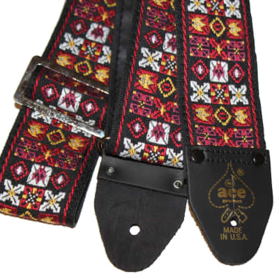 Ace Vintage Reissue X's and O's Guitar Strap by D'Andrea - Made in the USA image 2