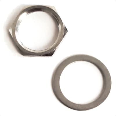Hex Nut & Flat Washer For Switchcraft Toggle Switches-Nickel