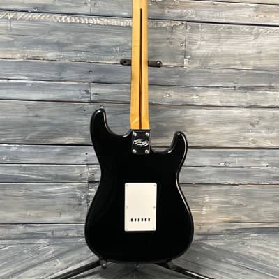 Stagg Left Handed S300 Strat Style Electric Guitar- Black image 5