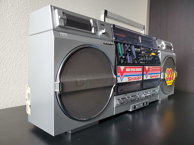 SHARP GF-575H AM/FM STEREO RADIO DOUBLE CASSETTE RECORDER BOOMBOX