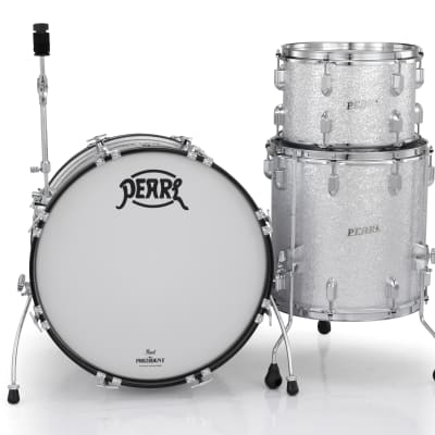 Pearl President Deluxe Silver Sparkle 3pc Kit Shell Pack +GigBags 20x14 12x8 14x14 Drums Authorized Dealer image 7