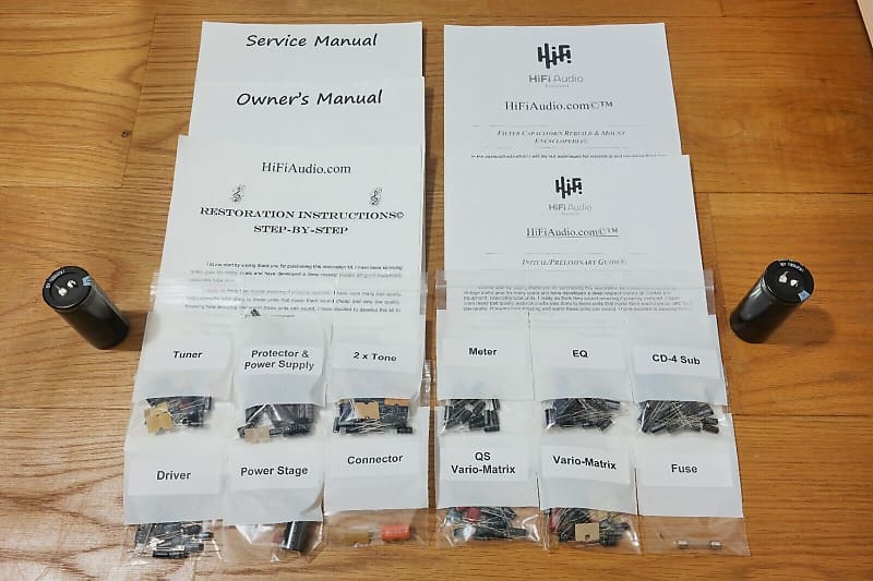 Sansui QRX-7500 restoration kit filter capacitor repair rebuild fix  			