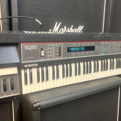 Ensoniq SQ-80 Cross Wave Synthesizer w/ RAM Cartridges 1988 - Black