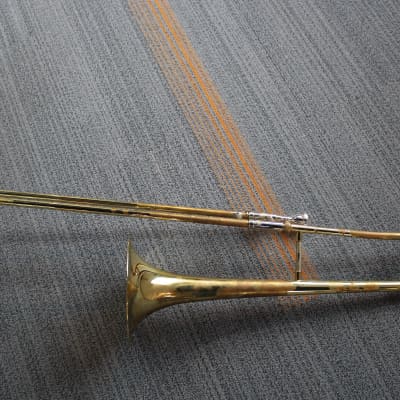 Bach TB301 Student Model Tenor Trombone 2010s - Clear-Lacquered Brass image 4