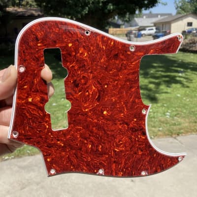 Wide Bevel Celluloid Tortoiseshell Pickguard for Fender Made In Mexico Jazz Bass