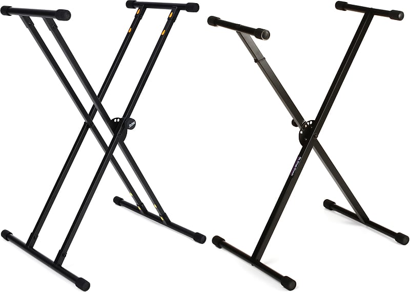 On-Stage KS8191 Bullet Nose Keyboard Stand with Lok-Tight Attachment  Bundle with On-Stage KS7190 Classic Single-X Stand image 1