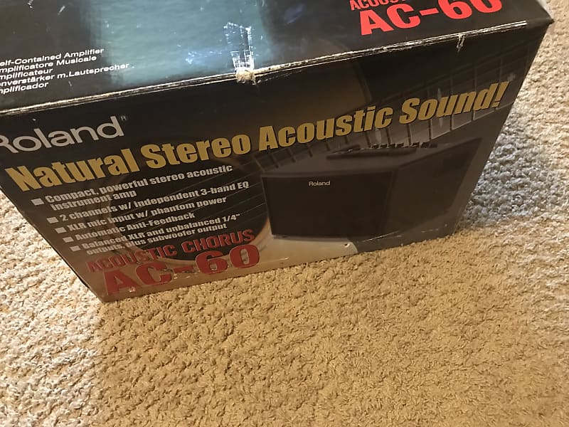 Roland AC-60 Acoustic Chorus Combo Amplifier in excellent-mint condition with box and case image 1