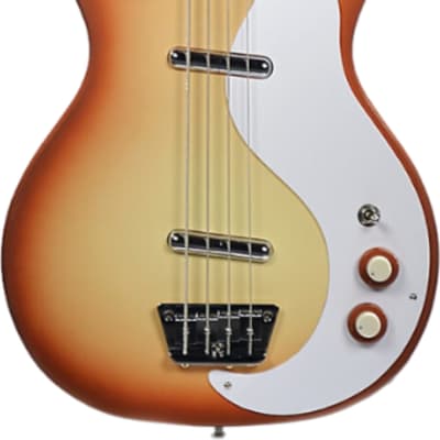 Danelectro 59DC Long Scale 4-String Bass Guitar, Pau Ferro Fingerboard, Copper Burst image 2