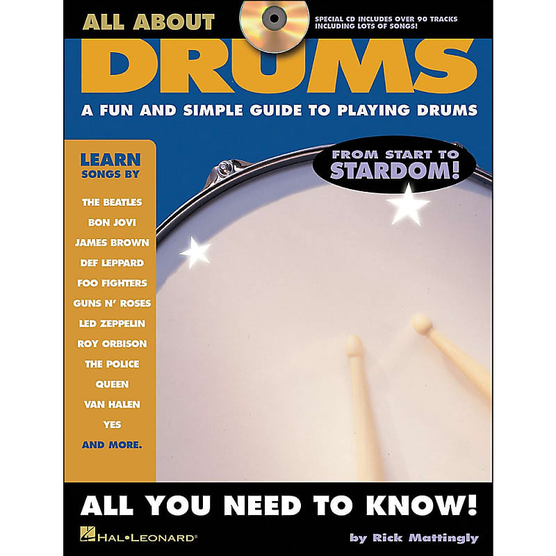 Hal Leonard All About Drums Book/CD Series Reverb