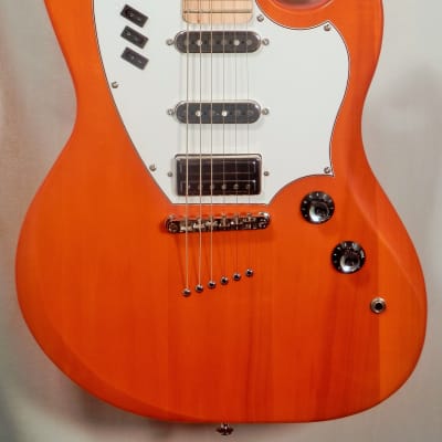 Guild Surfliner Sunset Orange Solid Body Electric Guitar with Deluxe Guild Gig Bag image 5