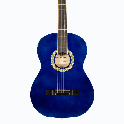 De Rosa DK3810R-BLS Kids Acoustic Guitar Outfit Blue w/Gig Bag, Pick, Strings, Pitch Pipe & Strap image 2