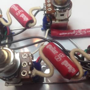 Gibson Les Paul push/pull wiring harness 21 tone Jimmy Page LONG shaft image 12