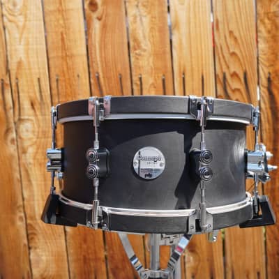 PDP Concept Maple Classis Series Ebony 6 x 14" Snare Drum w/ Maple Wood Hoops image 1