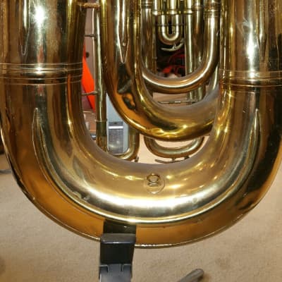1933 Conn 34J Tuba Orchestra Model w/ Recording Bell w/ Stand image 4