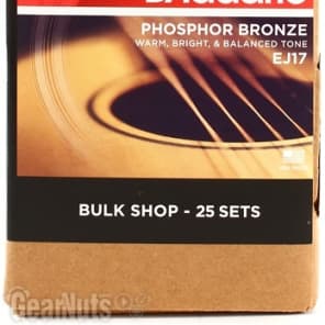 D'Addario EJ17 Phosphor Bronze Acoustic Guitar Strings - .013-.056 Medium (25-pack) image 2