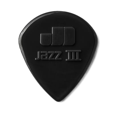 Dunlop - 47P3S - Nylon Jazz III Black Stiffo Point Guitar Picks - 1.38mm - Pack of 6 image 2