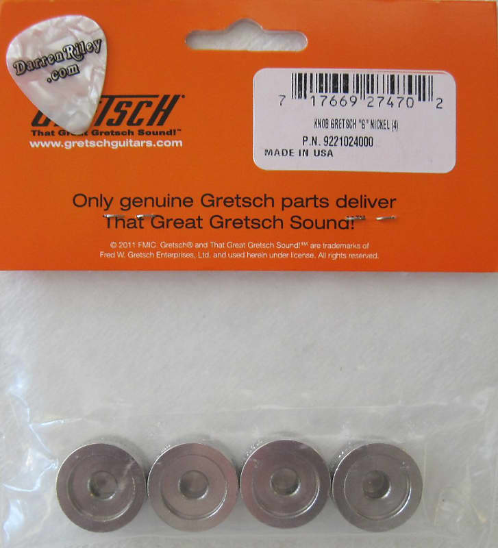 Gretsch Nickel G Knobs set of 4 9221024000 | Reverb Canada