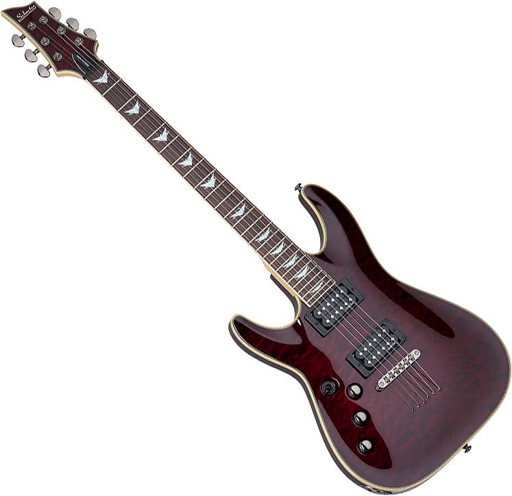 Schecter Omen Extreme-6 Left-Handed Electric Guitar in Black Cherry Finish image 1