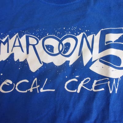 Rare Maroon 5 Local Crew Member adult XL T Shirt 2015 Tour Blue T-shirt image 1