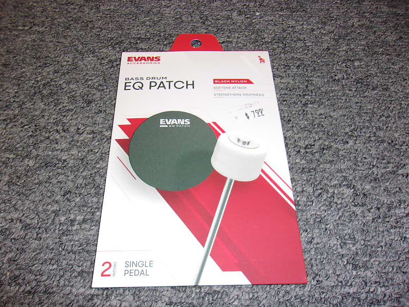 Evans Bass Drum EQ Patch Single Pedal Black Reverb