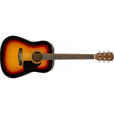 Fender CD-60 Dreadnought V3 Acoustic Guitar w/Case, Walnut Fingerboard, Sunburst image 1