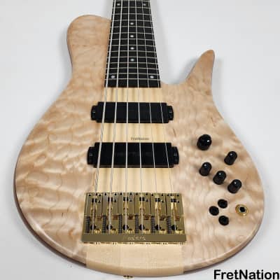 Fodera Imperial Elite 6-String Bass Single Cut Quilted Maple Mahogany Neck-Thru 11.5lbs I61484N image 4
