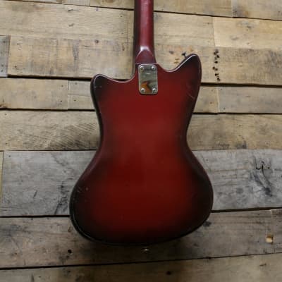 Zenon Vintage Red Sparkle Pickup Electric Guitar - MIJ image 2
