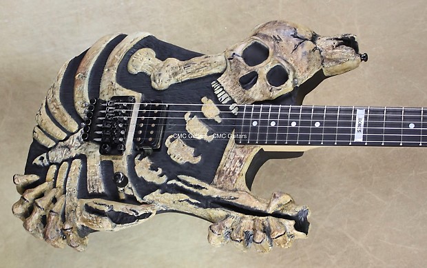Guitare Électrique George Lynch Skull Version Miniature Modèle Décoratif  Pour Collection