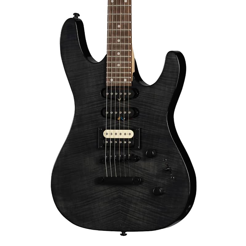 Kramer Striker Figured HSS Stoptail Electric Guitar (Transparent Black) image 1