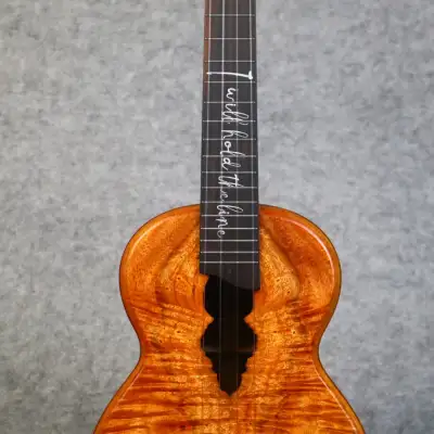 Immagine olamestre custom hawaiian koa cocobolo tenor ukulele - 3
