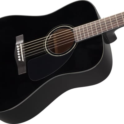 Fender CD-60 V3 Dreadnought Acoustic Guitar, Black w/ Hard Case image 4