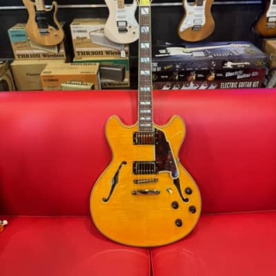 D'Angelico Excel EX-DC Semi-Hollow with Stop-Bar Tailpiece 2021 - Vintage Natural imagen 1