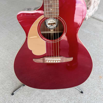 Fender Telecoustic Deluxe Acoustic-Electric Guitar Candy Apple Red 