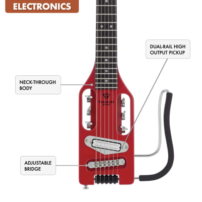 Traveler Guitar Ultra-Light Electric Travel Guitar (Torino Red) image 7