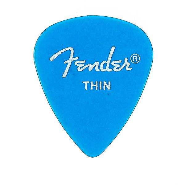 Fender California Clear Picks, Thin, Lake Placid Blue, 12 Count 2016 image 1