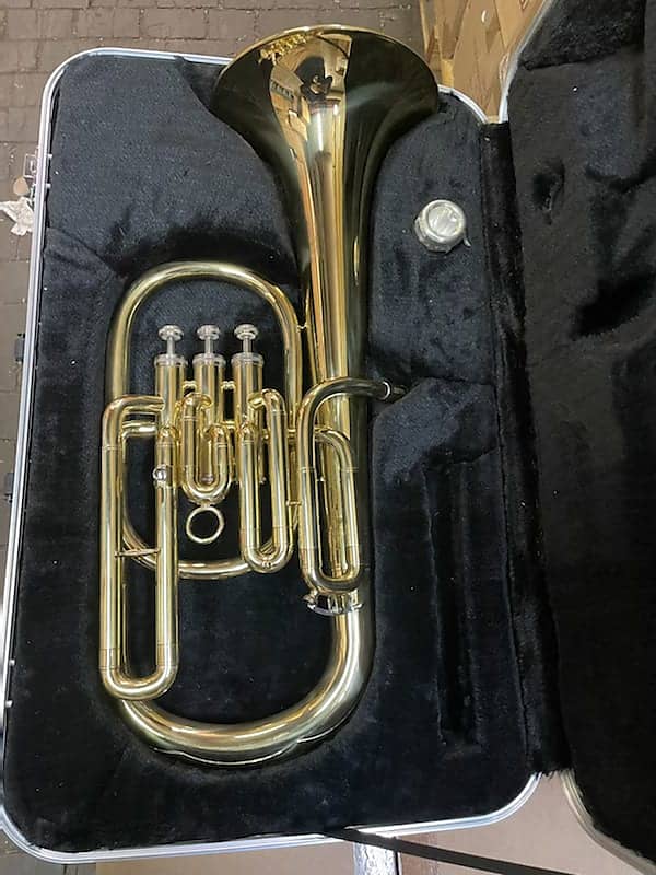 Maestro Alto Horn with case and mouthpiece. Gold color image 1