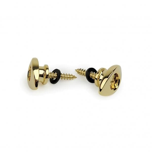 D'Addario PWEEP302 Elliptical Strap Buttons - Gold image 1