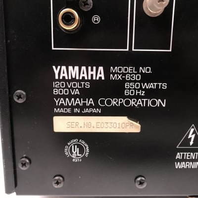 Yamaha 'Natural Sound' Power Amplifier MX-630 image 8