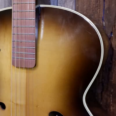 Hofner Model 450 Archtop Acoustic Refretted + Light Restoration - late 1950's with Hard Case image 6