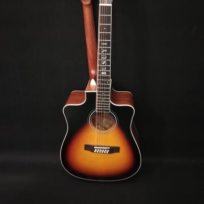 12 String / 6 String Acoustic Electric, Double Sided Busuyi Double Neck Guitar With Tuner... image 4