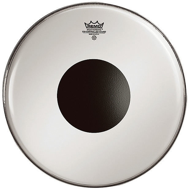 Remo Controlled Sound Top Black Dot Bass Drum Head 30" image 1