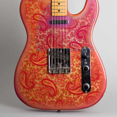 Fender  Telecaster Paisley Solid Body Electric Guitar (1968), ser. #250279, original black tolex hard shell case. image 3
