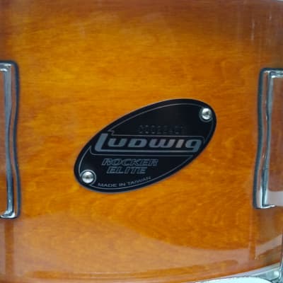 NEW! Ludwig Made In Taiwan Rocker Elite 6 x 14" Amber Lacquer Finish Snare Drum - Excellent Quality! image 3