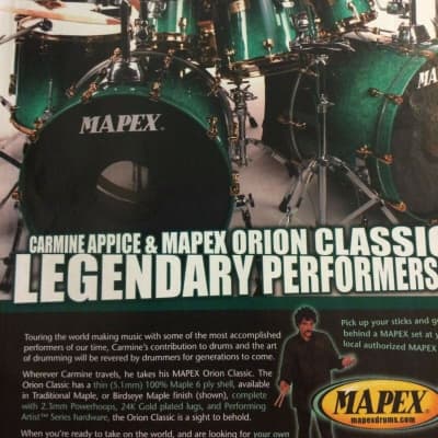 Carmine Appice’s Complete Mapex Orion Series Set, 6-Piece Plus Hardware and Cases! Excellent!! - Birdseye Transparent Violet image 11