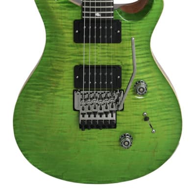 Paul Reed Smith Wood Library Custom 24 Floyd Rose Stained Flame Maple Neck Eriza Verde image 2