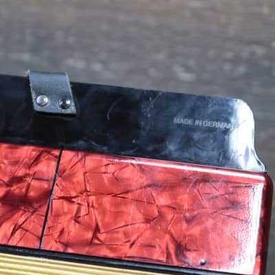 Hohner Erica 2-Row 8-Bass 21-Treble Button G-C Red Diatonic Accordion w/Case image 22