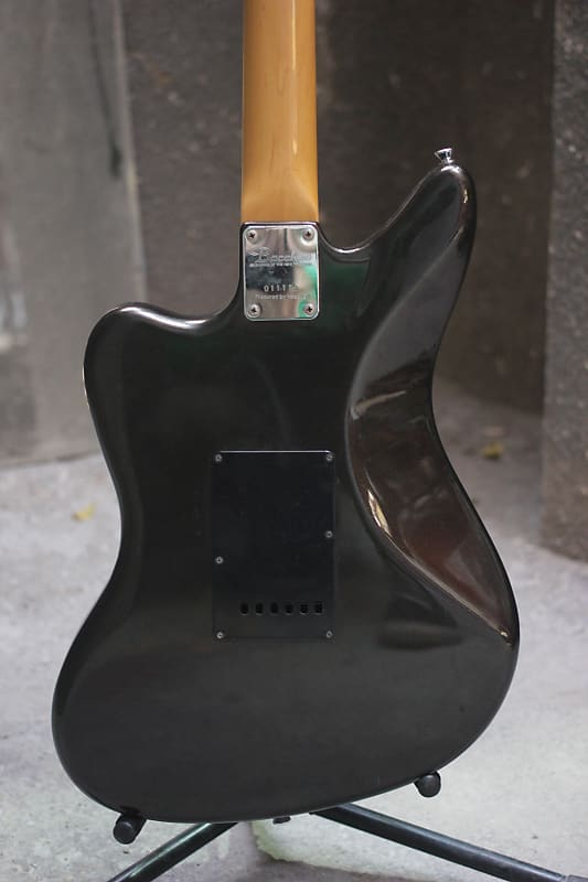 Bacchus Jazzmaster BJ series; JJM-66; 2000's, Metallic Black w/ sparkle,  Japanese Offset, Rare