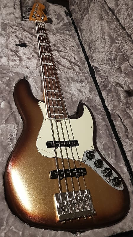 Fender American Ultra Jazz Bass V with Rosewood Fretboard 2019 - Present - Mocha Burst image 1