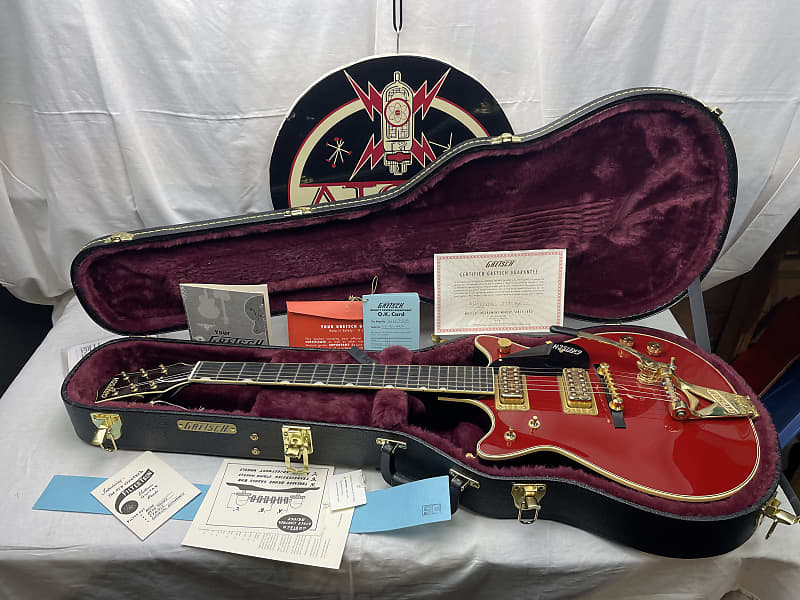 Gretsch G6131T-62VS Vintage Select '62 Jet Guitar with Bigsby + COA & Case 2019 - Vintage Firebird Red image 1